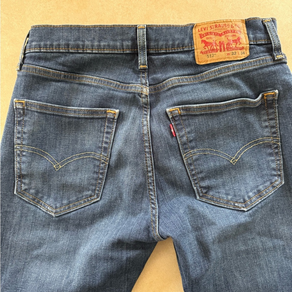 Levi's Dark Blue Denim 512 Slim Taper Jeans
